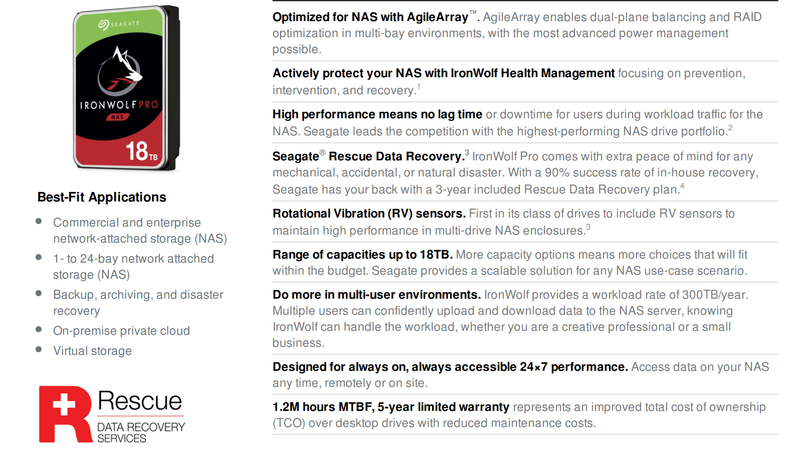 Seagate IronWolf Pro 18To ST18000NE000 