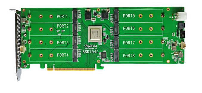 Highpoint NVMe Cards For PCIe 4.0, Up To 8 M.2 SSDs