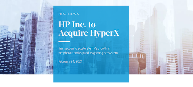 HP acquires HyperX for $ 425 million