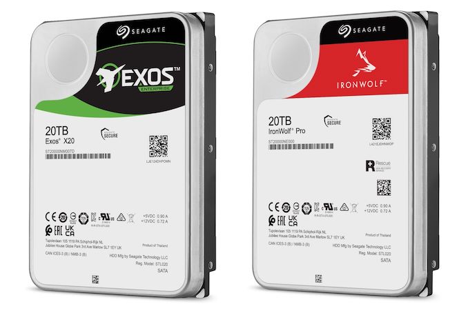 Seagate Exos X20 and IronWolf Pro 20TB HDDs: Serious Rotational Storage