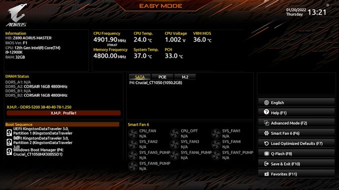 BIOS And Software - The GIGABYTE Z690 Aorus Master Mobo Review: 10GbE ...