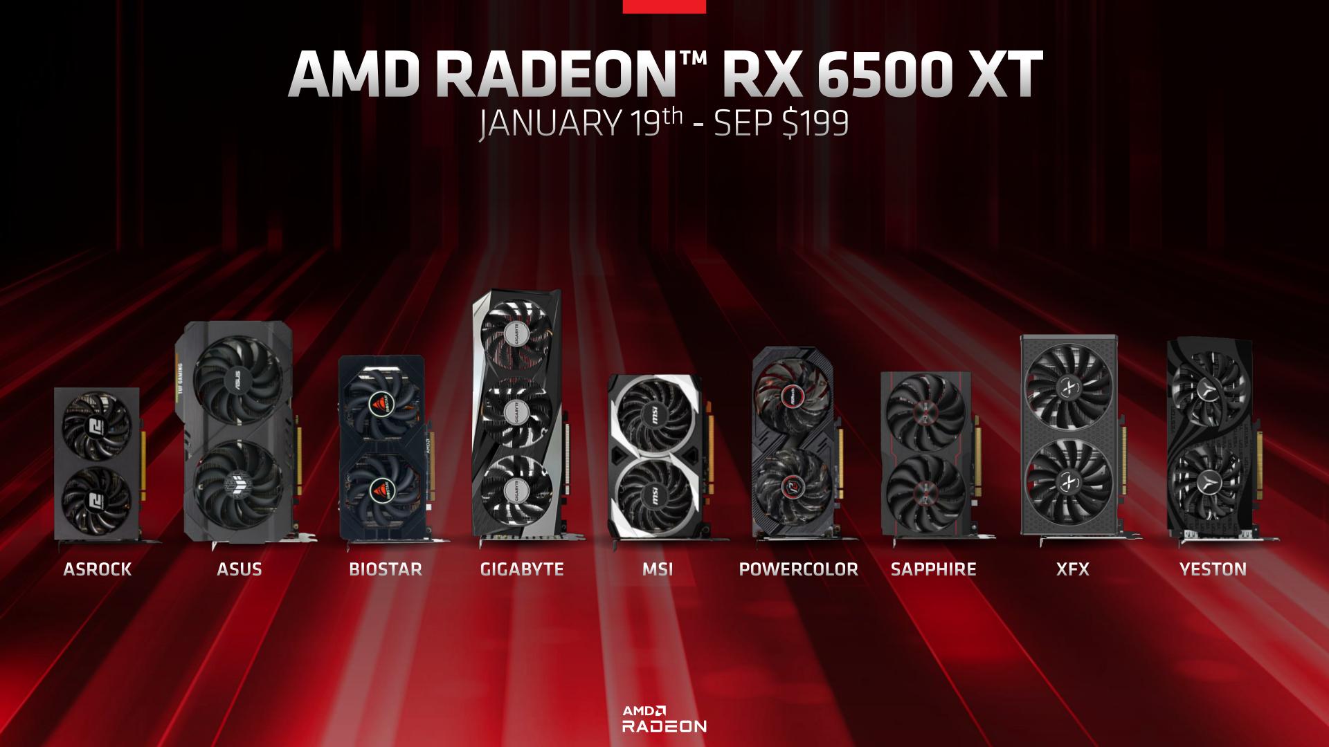 AMD's RX 6500 XT provides $199 entry point for desktop GPU line on