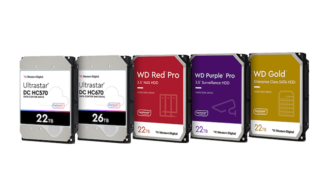 Western Digital Announces 22TB CMR and 26TB SMR HDDs: 10 Platters plus ePMR