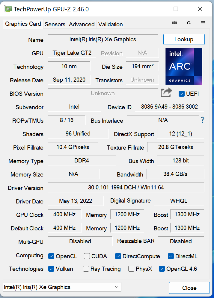 GPU Performance: Synthetic Benchmarks - Supermicro SYS-E302-12E Fanless  Industrial PC Review: Elkhart Lake for IoT Applications