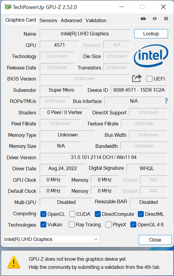 GPU Performance: Synthetic Benchmarks - Supermicro SYS-E302-12E Fanless  Industrial PC Review: Elkhart Lake for IoT Applications