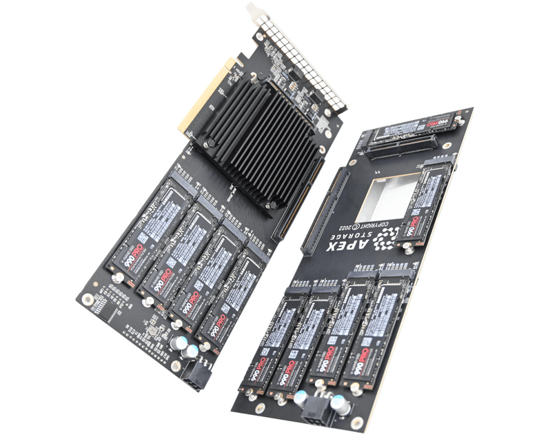 Apex Storage X21 Carries 21 M.2 SSDs: 168 TB of NAND at up to 31 GB/second