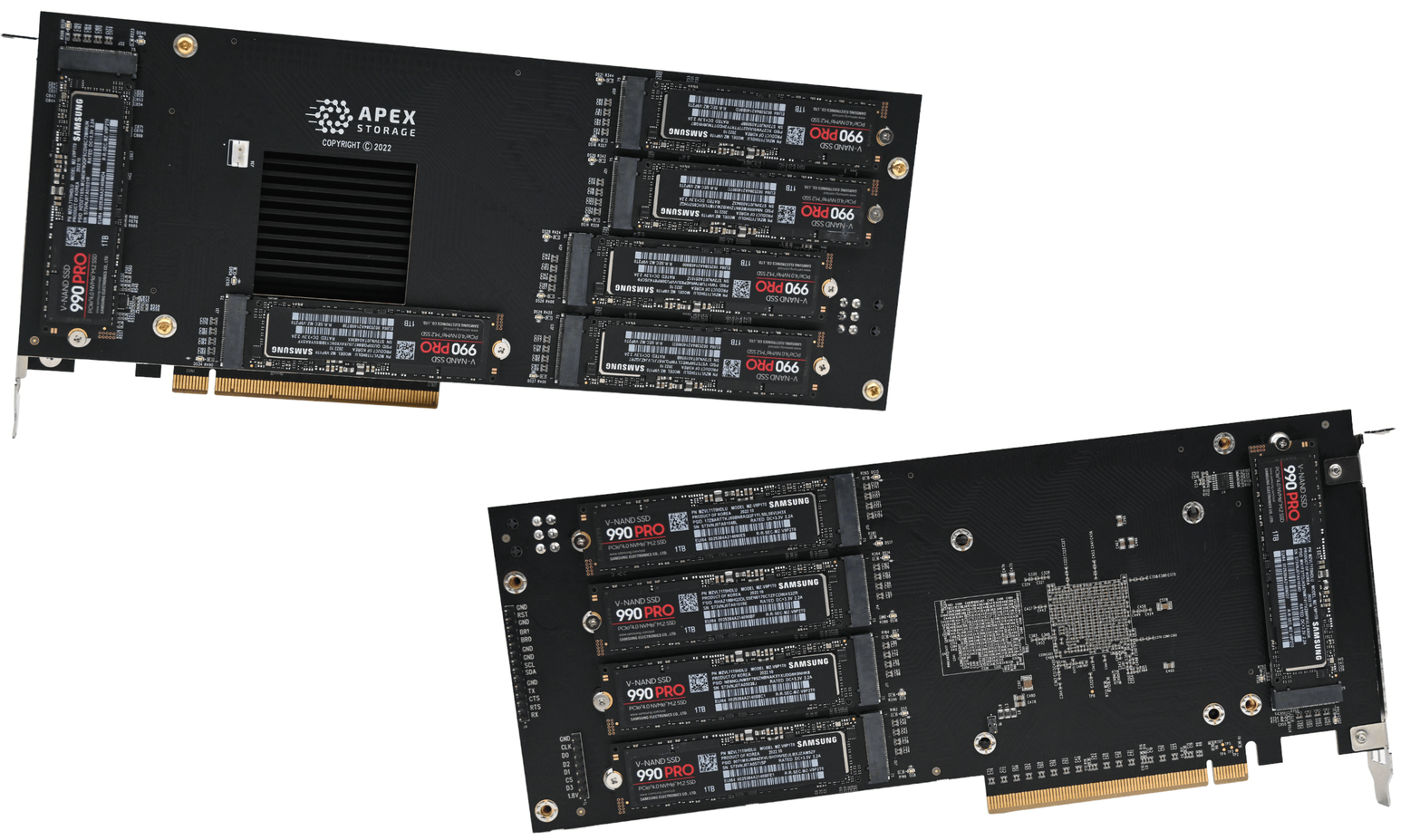 Apex Storage X16 AIC Lets You Add 16 NVMe Gen 4 SSDs In A Single-Slot Design