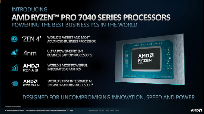 AMD Ryzen Pro 7000 and 7040 Series Processors : Zen 4 For Commercial ...