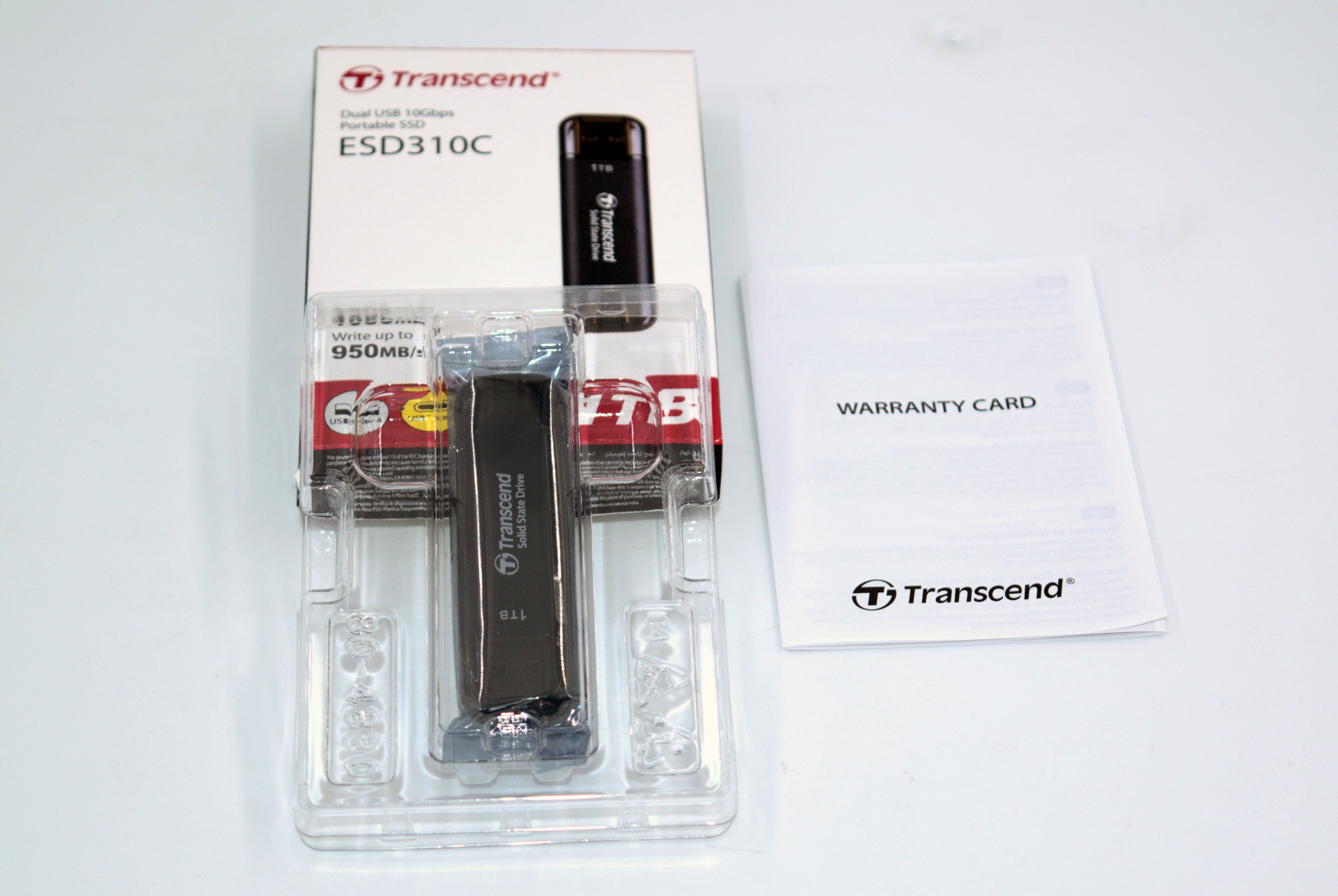 SSD externe Transcend ESD310C - SSD - 2 To - externe (portable) - USB 3.2  Gen 2x1 (USB-C connecteur) - noir