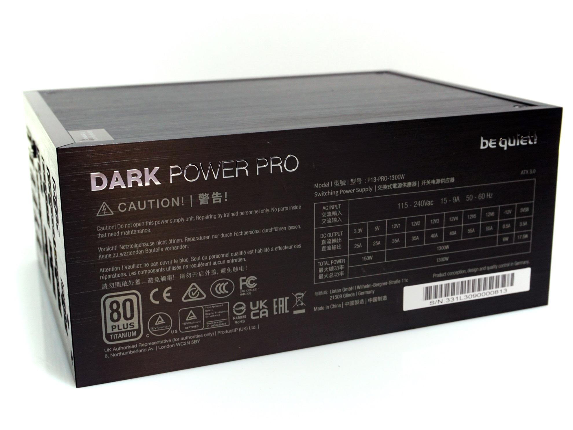  be quiet! Dark Power 13 750W Quiet Performance Power Supply, 80 Plus Titanium Efficiency, ATX 3.0, PCIe 5, Modular