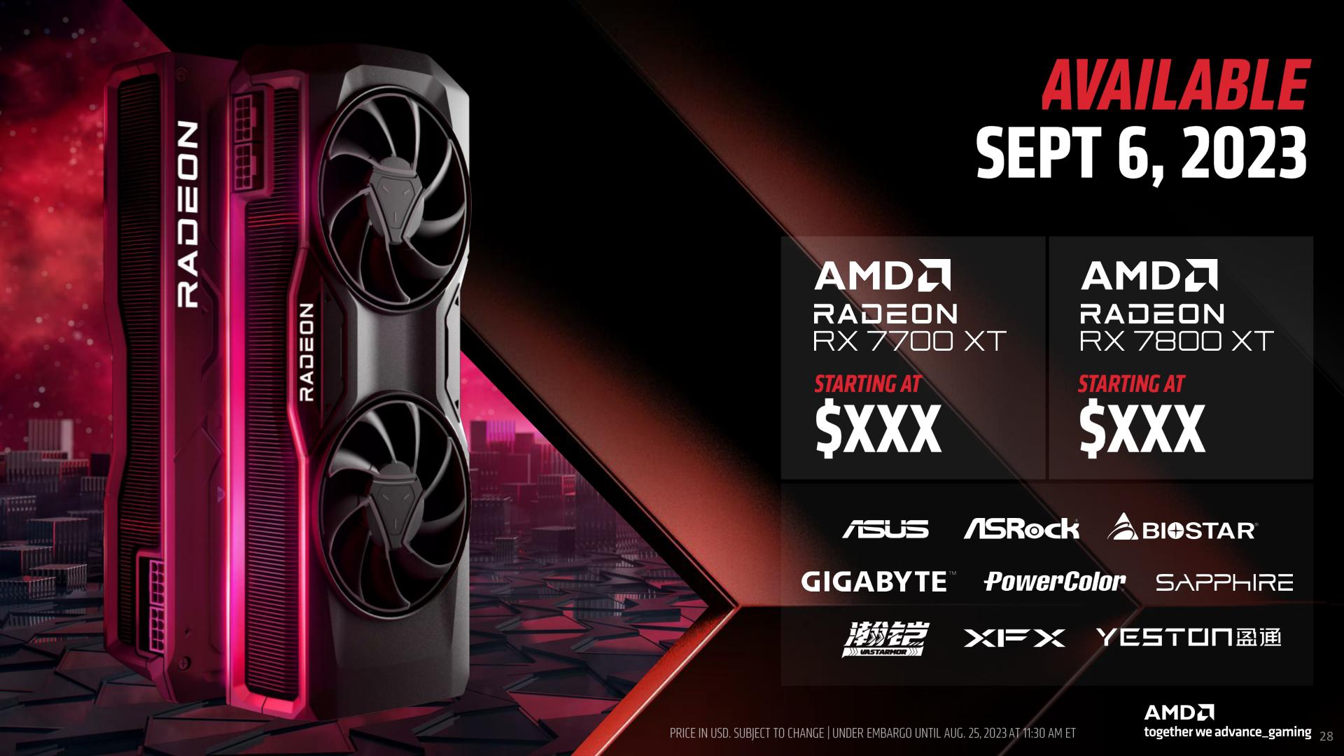 AMD Announces Radeon RX 7800 XT & Radeon RX 7700 XT: Enthusiast-Class RDNA3  For 1440p Gaming