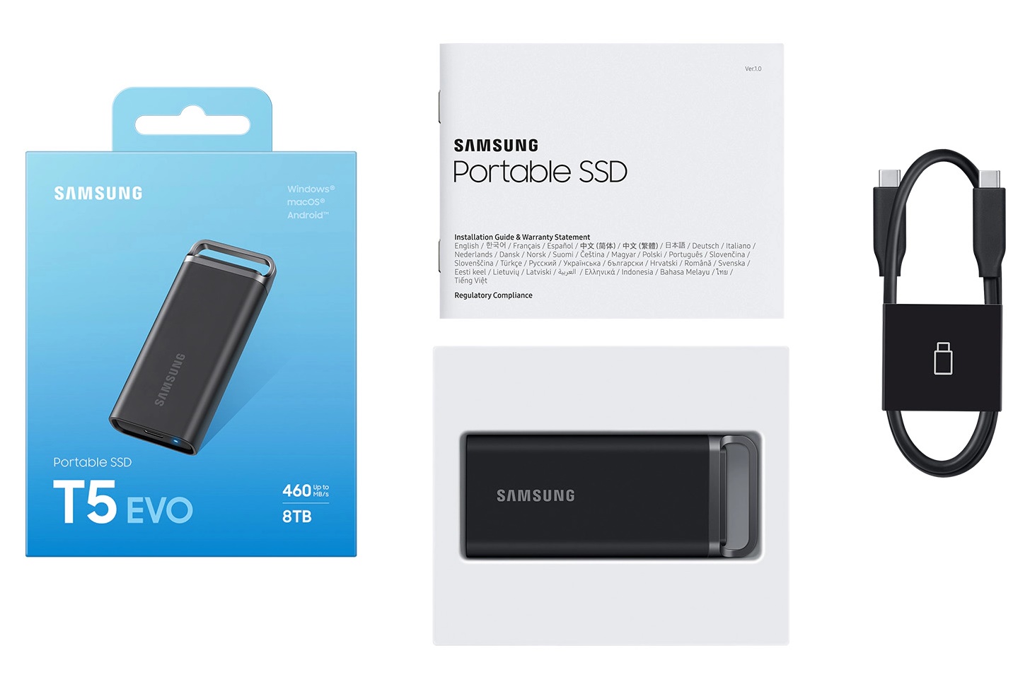 Ssd Portable 1to/2to Type-c Usb3.1 Pssd Externe 256go/512go Mini