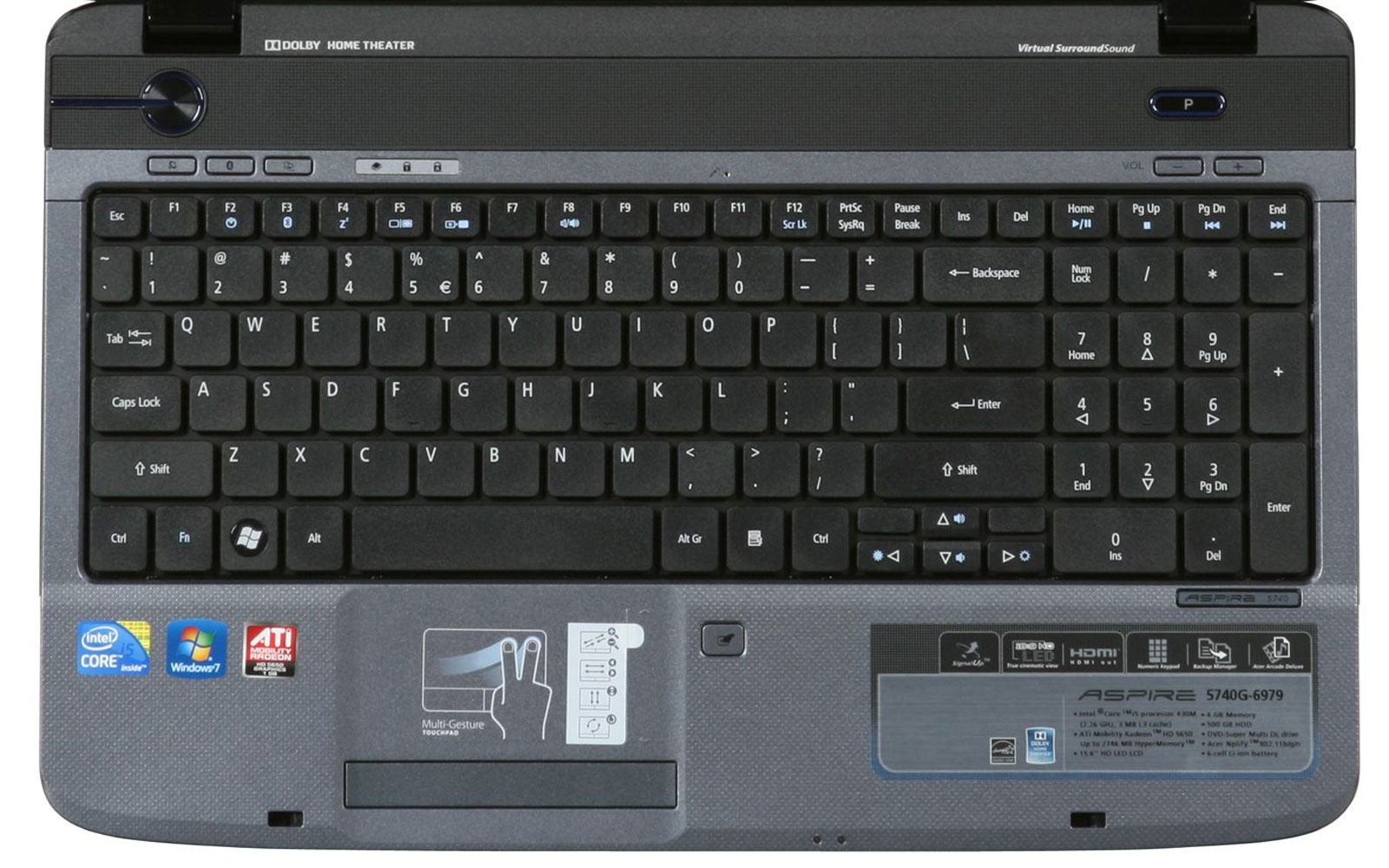 Кнопка ноутбука Acer 5750g