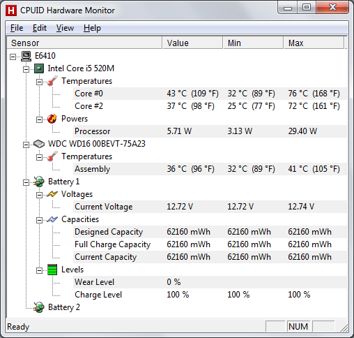 notebook temperature monitor