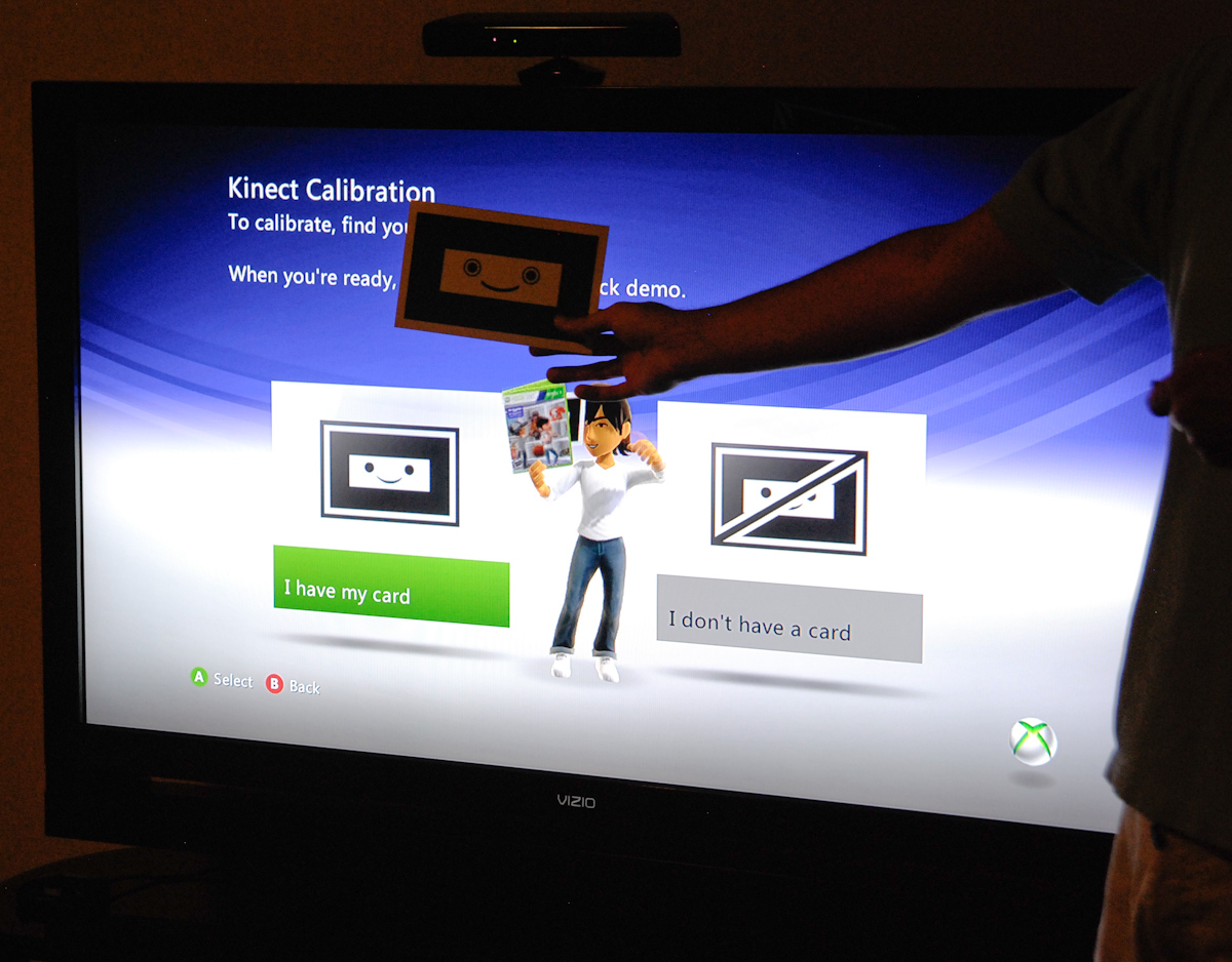 calibration card for xbox 360 kinect