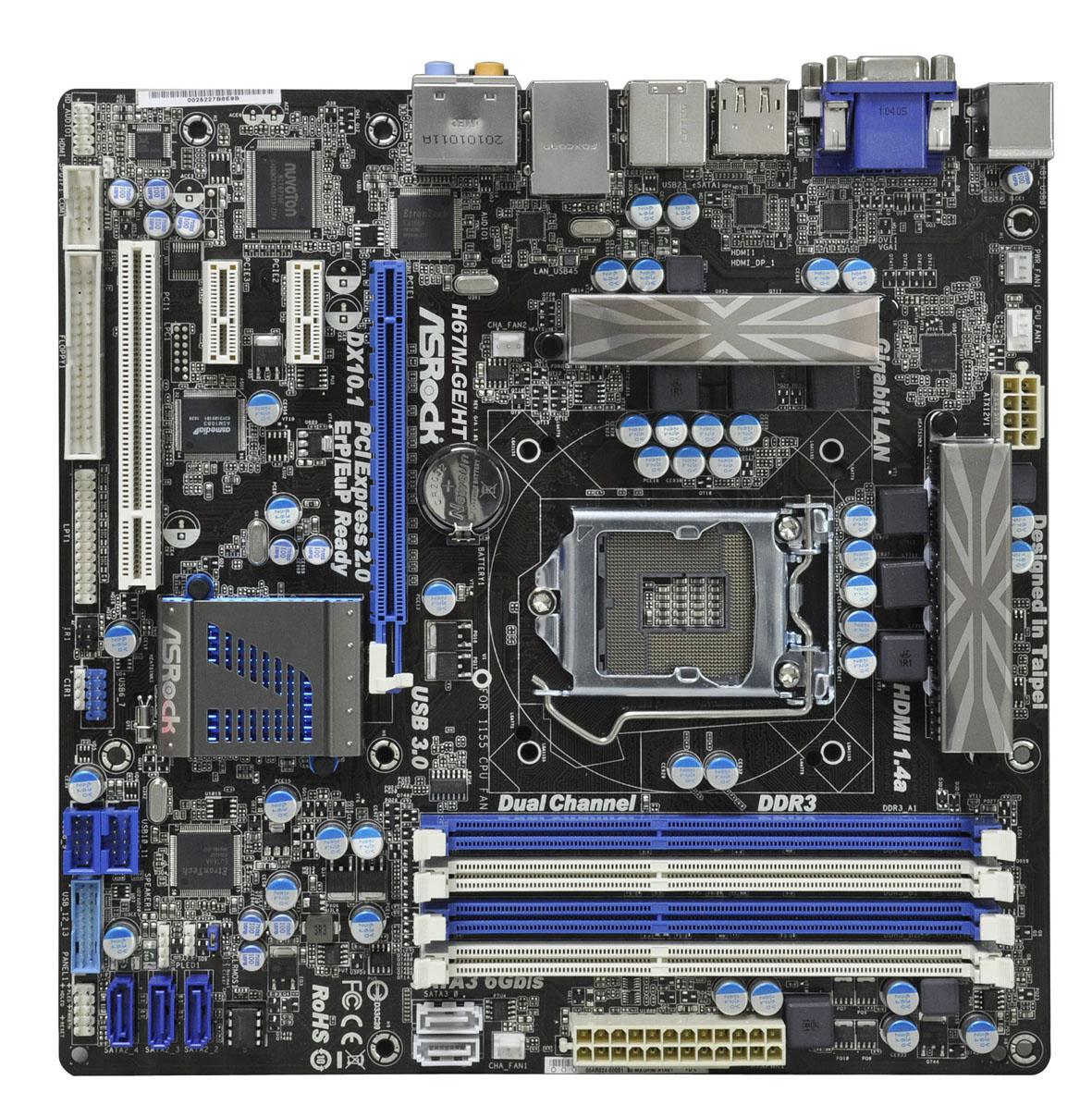 ASRock H67M-GE/HT: Visual Inspection - H67 – A Triumvirate of