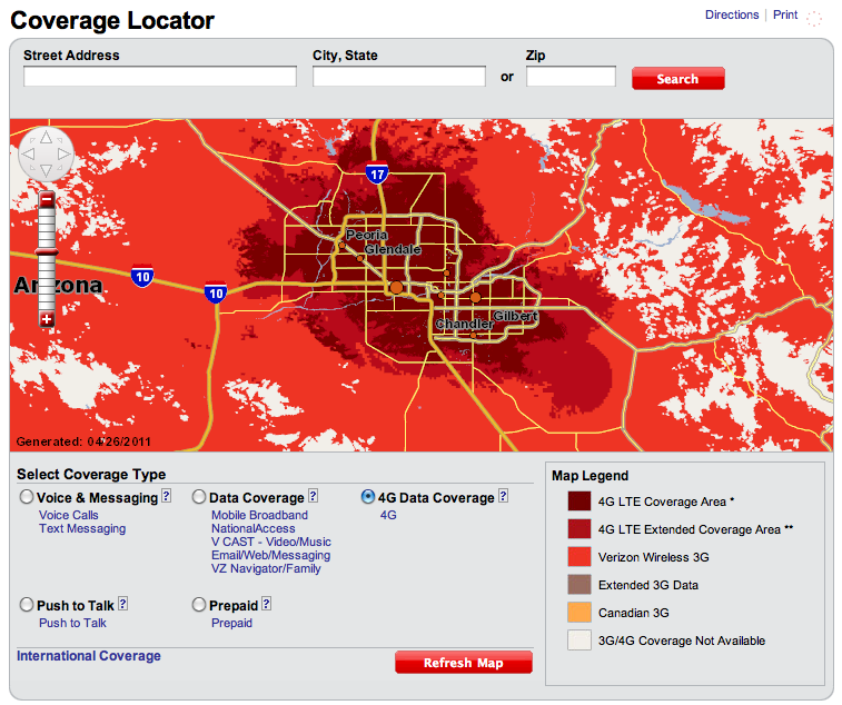 verizon wireless 3g speed test