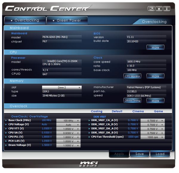 msi motherboard control center