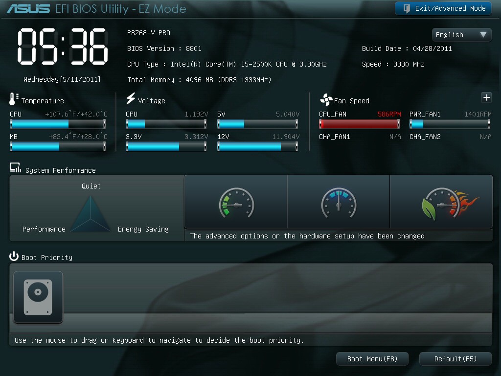 ASUS P8Z68-V PRO: UEFI and Overclocking - ASUS P8Z68-V PRO ...