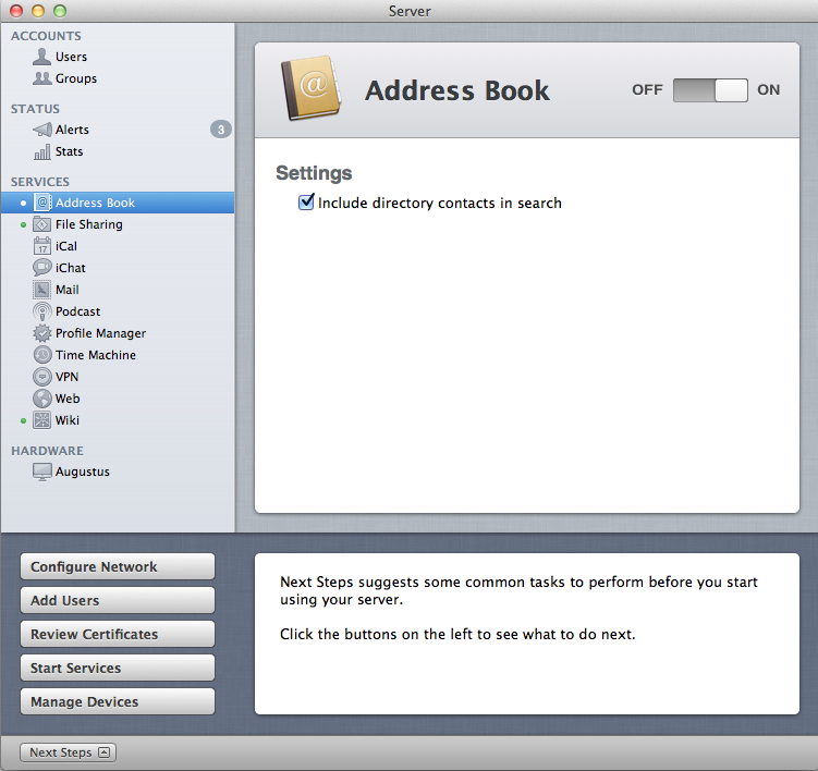 macos server address