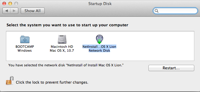 how to netboot linxu using a mac