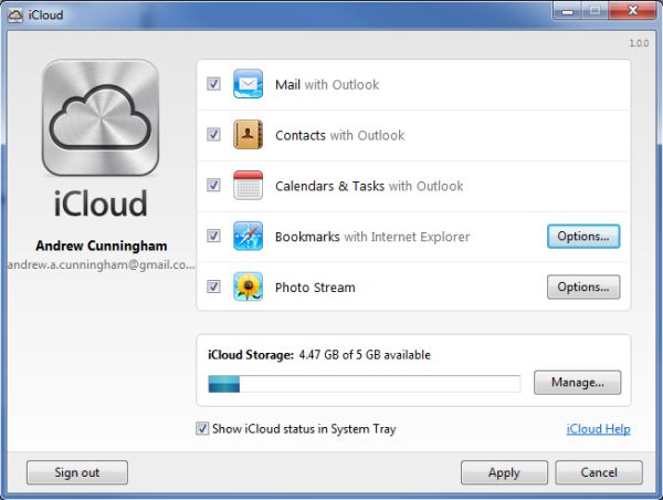 reinstall icloud for windows 10