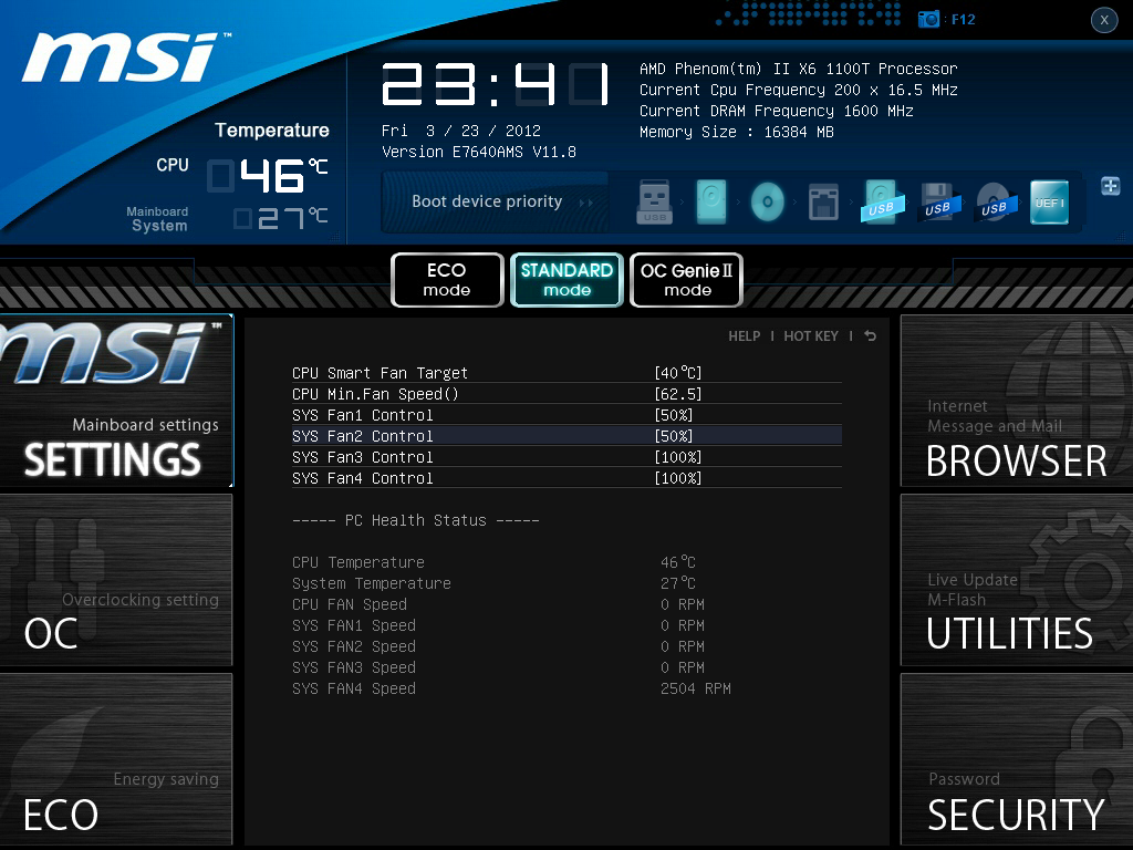 msi center cpu temperature