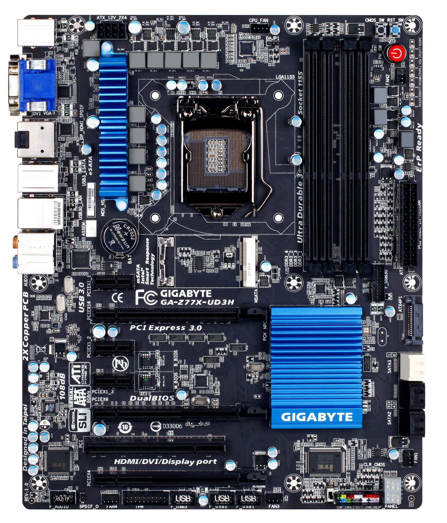 Gigabyte GA-Z77X-UD3H Wifi - Intel Z77 Panther Point Chipset and