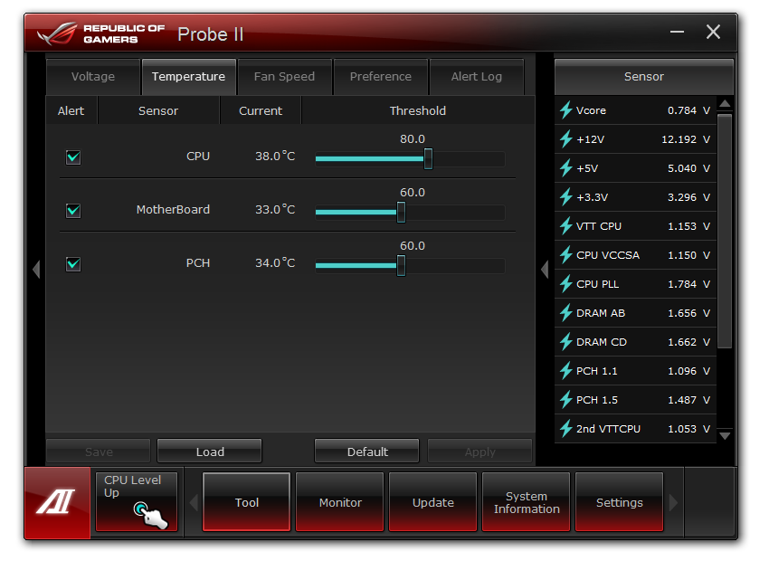 asus temp monitor software