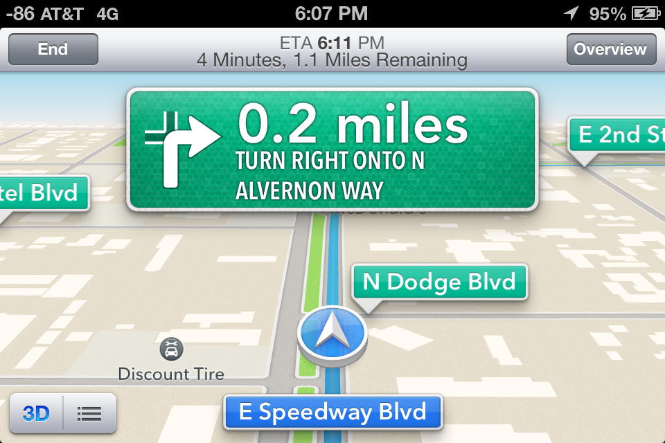 Maps Turn By Turn Navigation And Listings The Ios 6 Review Maps Thoroughly Investigated And More