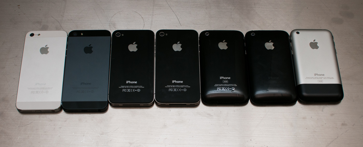 iphone 1 through 5