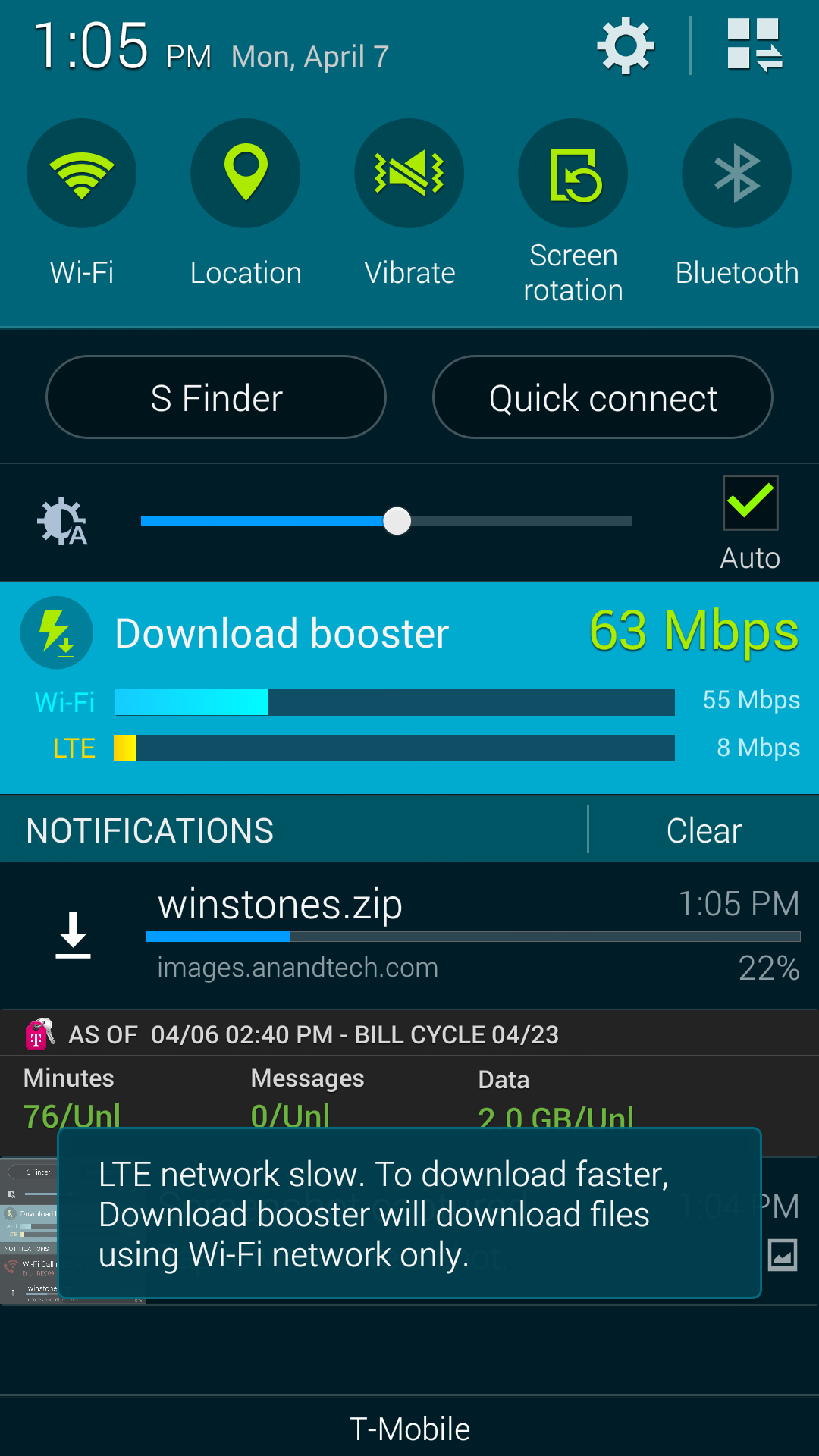 WiFi, Cellular & Download Booster Samsung Galaxy S 5 Review