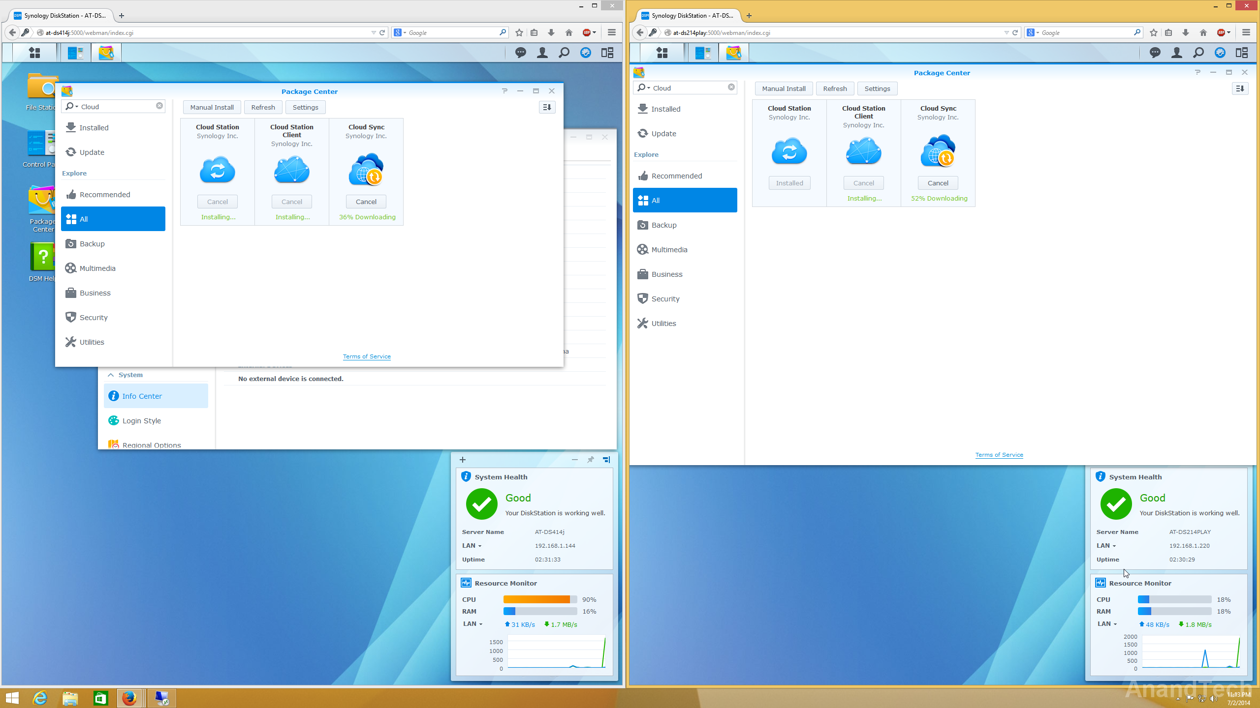 synology cloud station drive folders