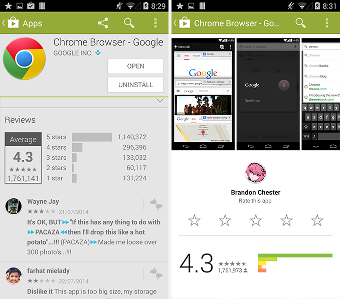 Google Play App Updated to 4.9.13 With Material Design App Pages