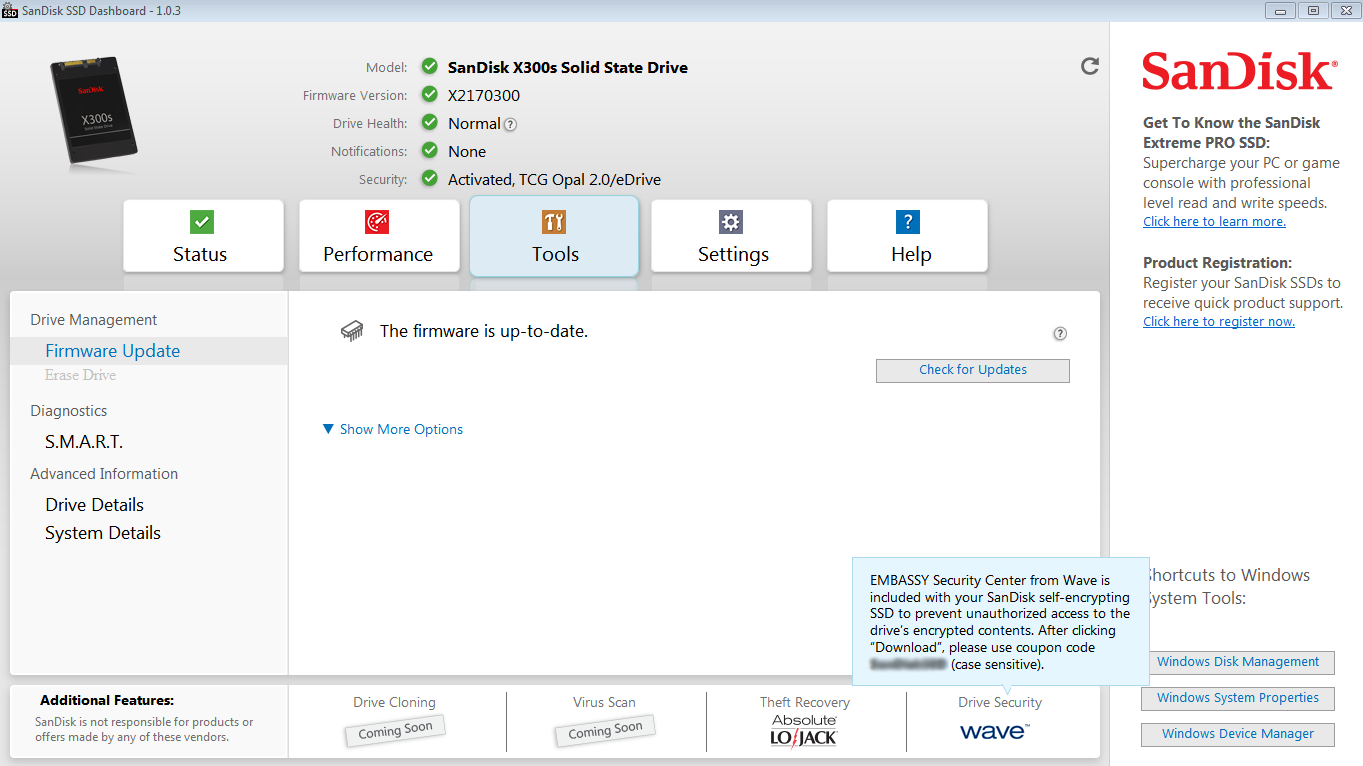 How SEDs Work and Testing Wave's EMBASSY Security Center - SanDisk