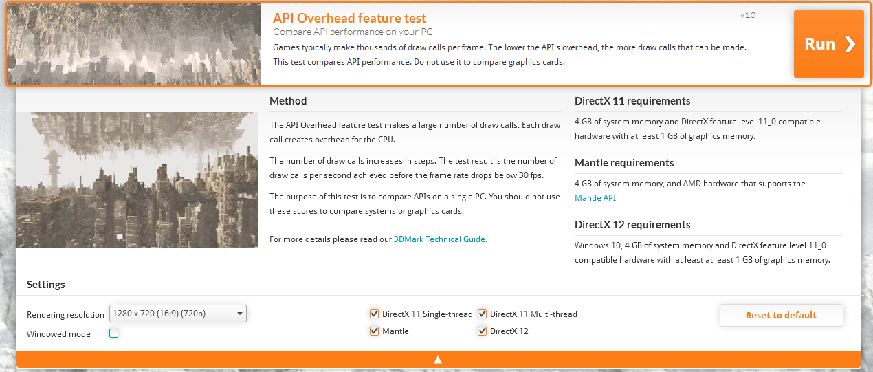 Looking At DirectX 12 Performance - 3DMark API Overhead Feature