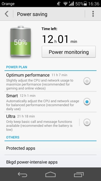 Power savings controls