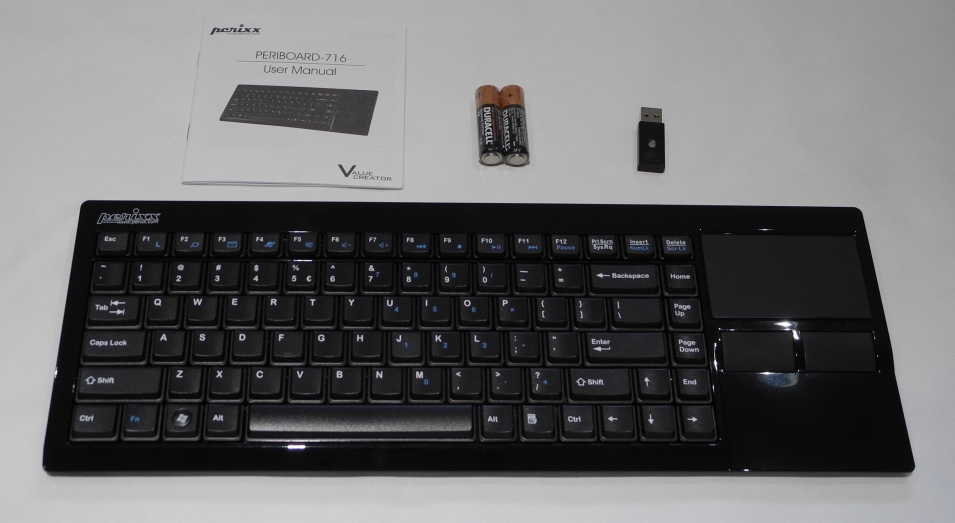 Wireless Touchpad Keyboard with Page Up/Down Keys : keyboards