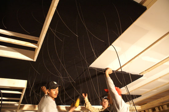 Theaterblog Installing The Starfield Ceiling