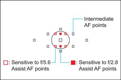 5d mark ii focus points