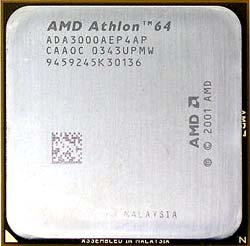 Processor L2 512 KB OEM 1 x AMD Athlon 64 3000+ / 2 GHz Socket 754
