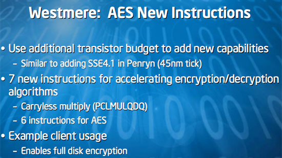 Intel aes new instructions что это