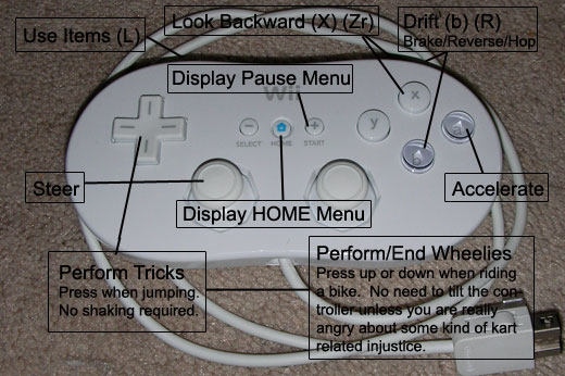 mario kart wii controller