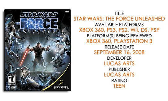 Star Wars The Force Unleashed Xbox 360 Ps3