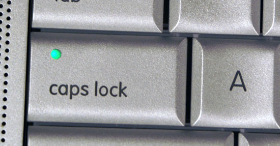 Caps lock на экране