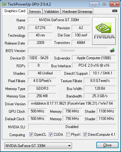 Nvidia gt 335m driver windows online 10