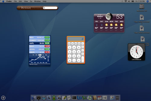 mac dashboard widgets desktop