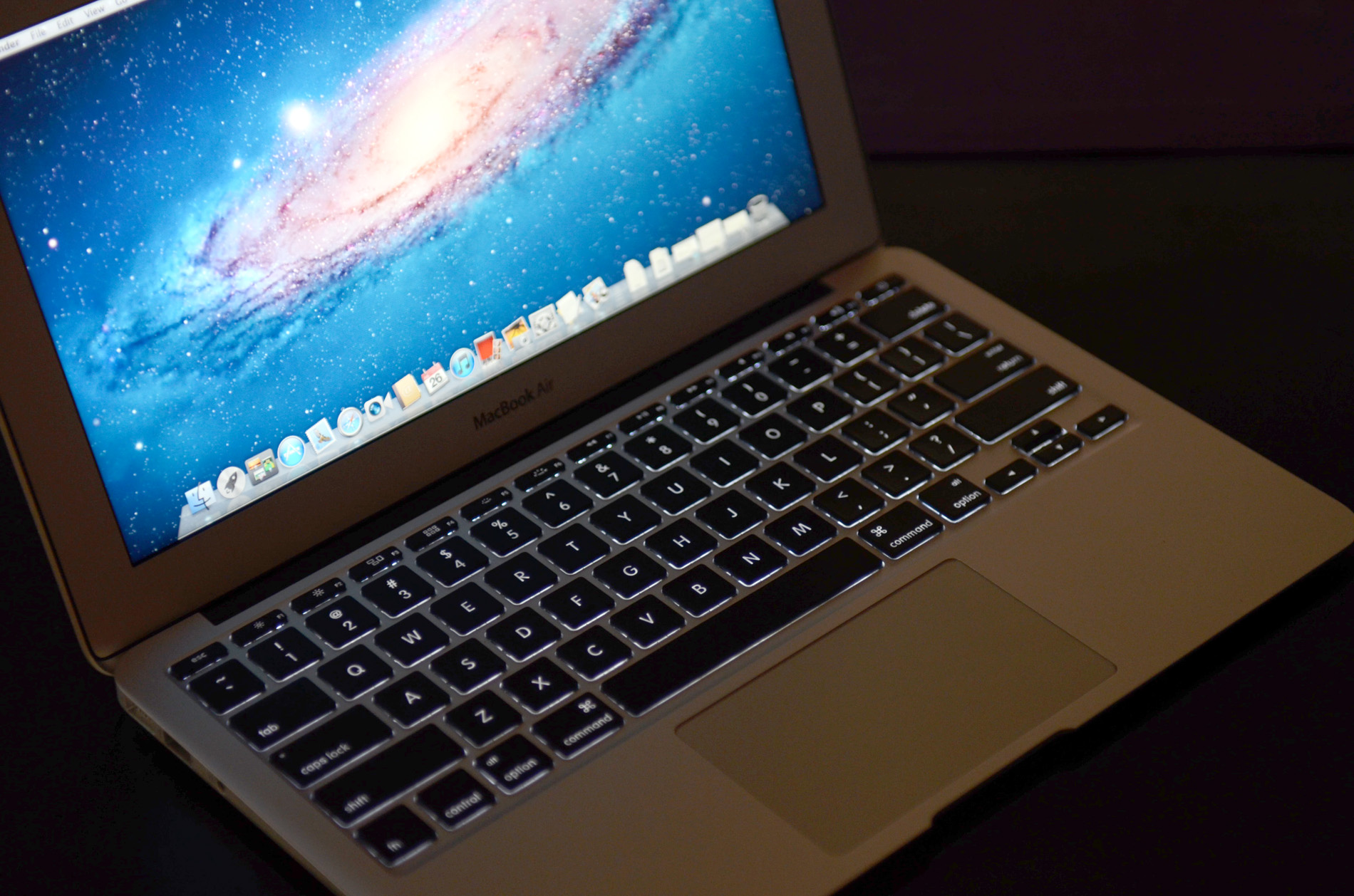 apple laptop with backlit keyboard