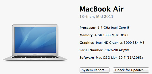 お得低価 MacBook Air (Mid 2011) Core i7 値引き済み GpHWk