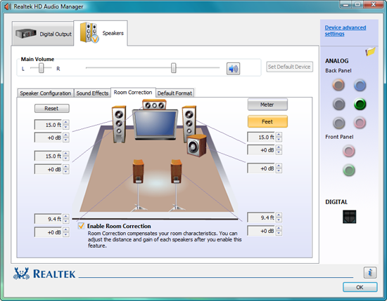 realtek sound control panel